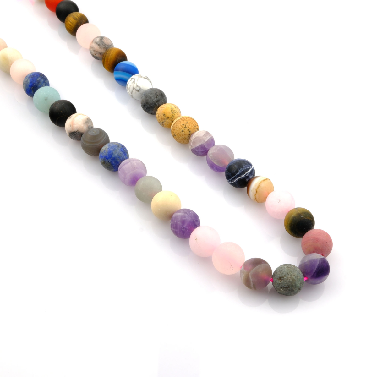 Mat Mix Doğaltaş dizi 10mm – farklı taşların enerjisini bir arada sunan, ruhsal denge ve uyum sağlayan toptan doğal taş dizi