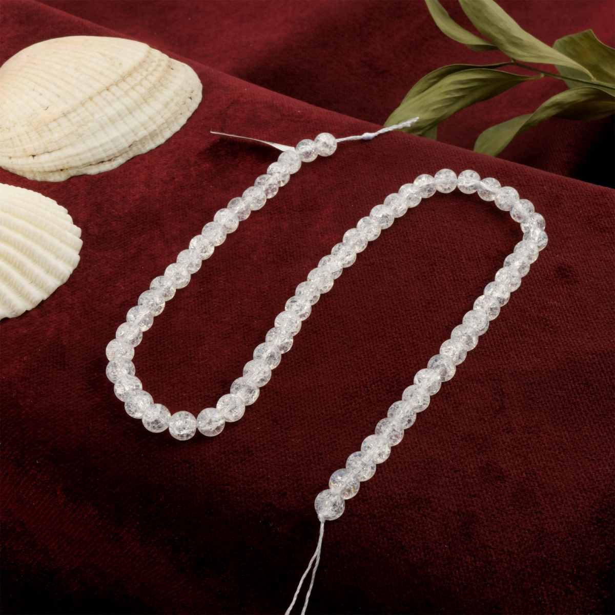 Necef toptan doğal taş dizi 6mm – saydam beyaz tonlarıyla saf enerji, temizlik ve ruhsal arınma hissi veren zarif doğal taş modeli.