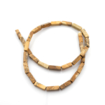 Odun Jasper doğal taş dizi — toptan doğal taş dizi; kahverengi ve krem tonlarıyla köklenme, denge ve içsel güç enerjisi sağlayan taş.