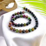 Renkli Kaplangözü doğal taş dizi 8mm – altın, mavi ve yeşil tonların birleşimiyle enerji, koruma ve odaklanma sağlayan toptan doğal taş dizi