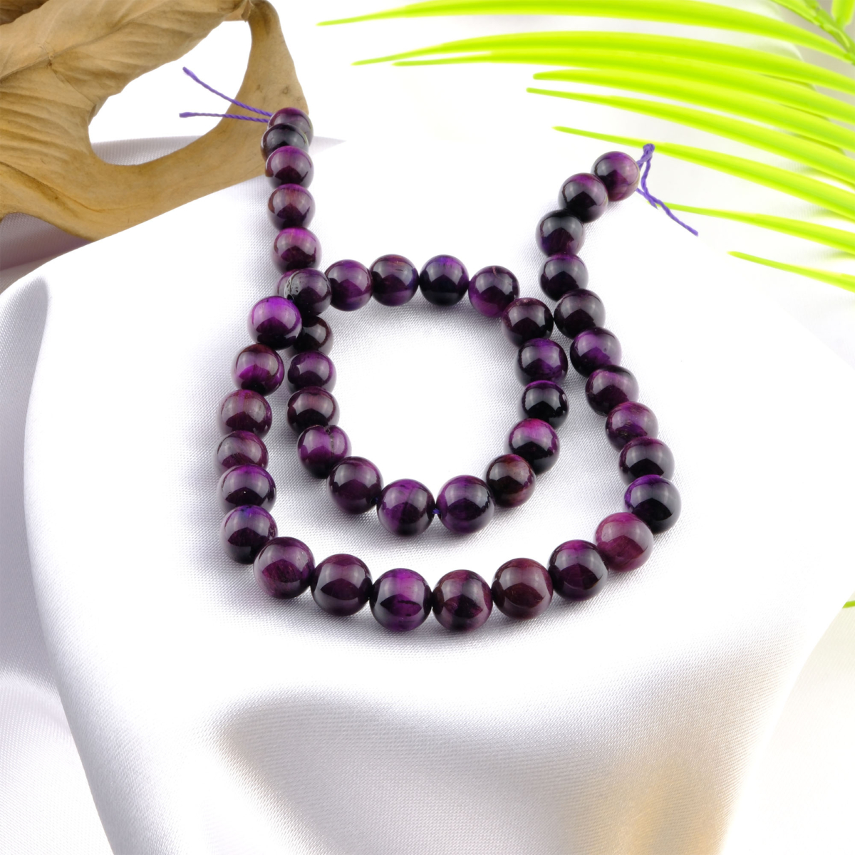 Renkli Kaplangözü doğal taş dizi 8mm – çok renkli tonlarıyla enerji, güç ve özgüveni artıran, toptan satışa uygun doğal taş dizi