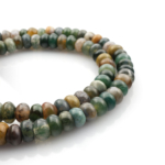 Rondel Kesim Hint Akik doğal taş dizi 6mm – doğanın çok renkli tonlarını yansıtan, denge ve enerji sağlayan toptan doğal taş dizi