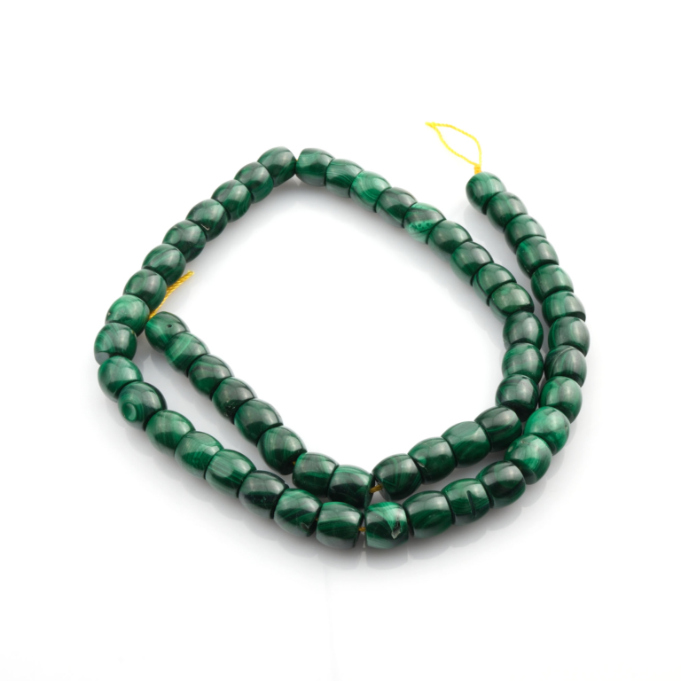Rondel kesim Malahit doğal taş dizi – denge, dönüşüm ve koruma enerjisini güçlendiren toptan doğal taş dizi
