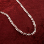 Rondel Kristal Kuvars doğal taş dizi 3–6mm – şeffaf berraklığıyla enerji temizliği, arınma ve denge sağlayan toptan doğal taş dizi