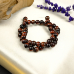 Şahingözü doğal taş dizi 8mm – kahverengi ve gri tonların birleşimiyle koruyucu enerji sağlayan, odaklanmayı artıran toptan doğal taş dizi.