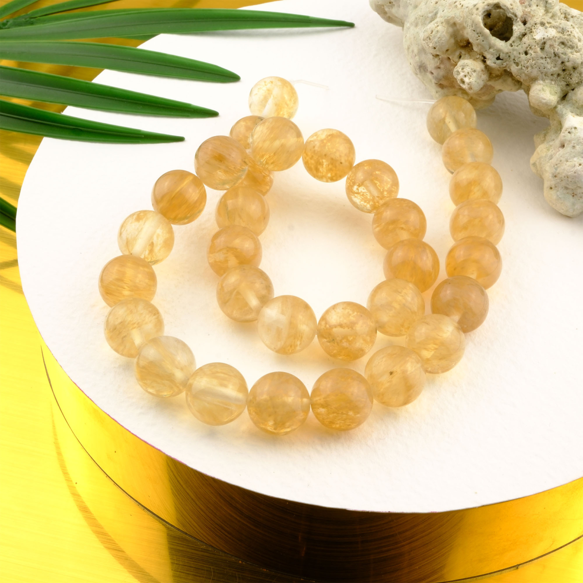 Sarı Rutil Kuvars toptan doğal taş dizi 12mm – altın sarısı rutil damarlarıyla enerji, netlik ve canlılık sağlayan doğal taş modeli.