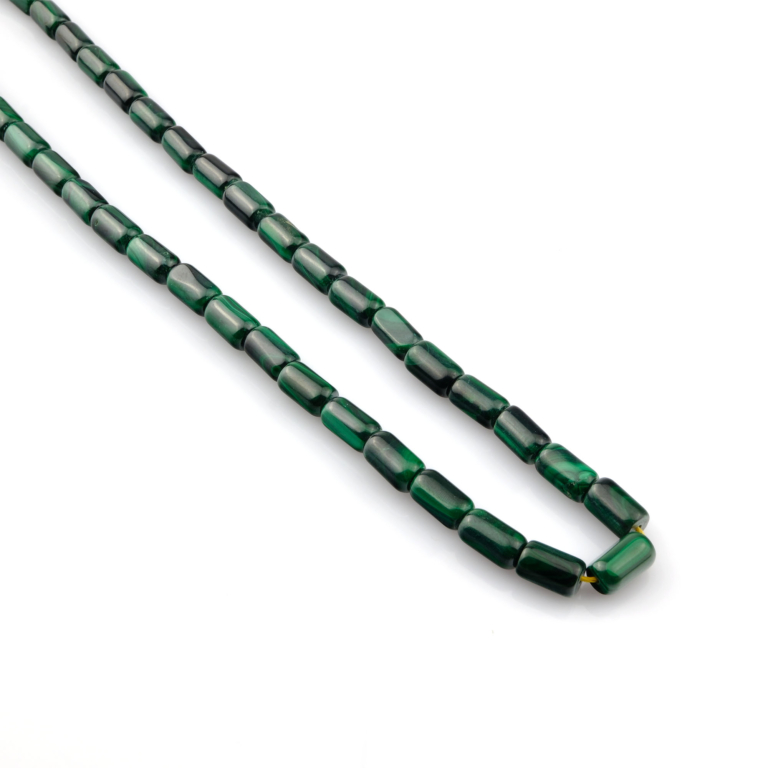 Silindir kesim Malahit doğal taş dizi – denge, dönüşüm ve koruma enerjisini yansıtan toptan doğal taş dizi