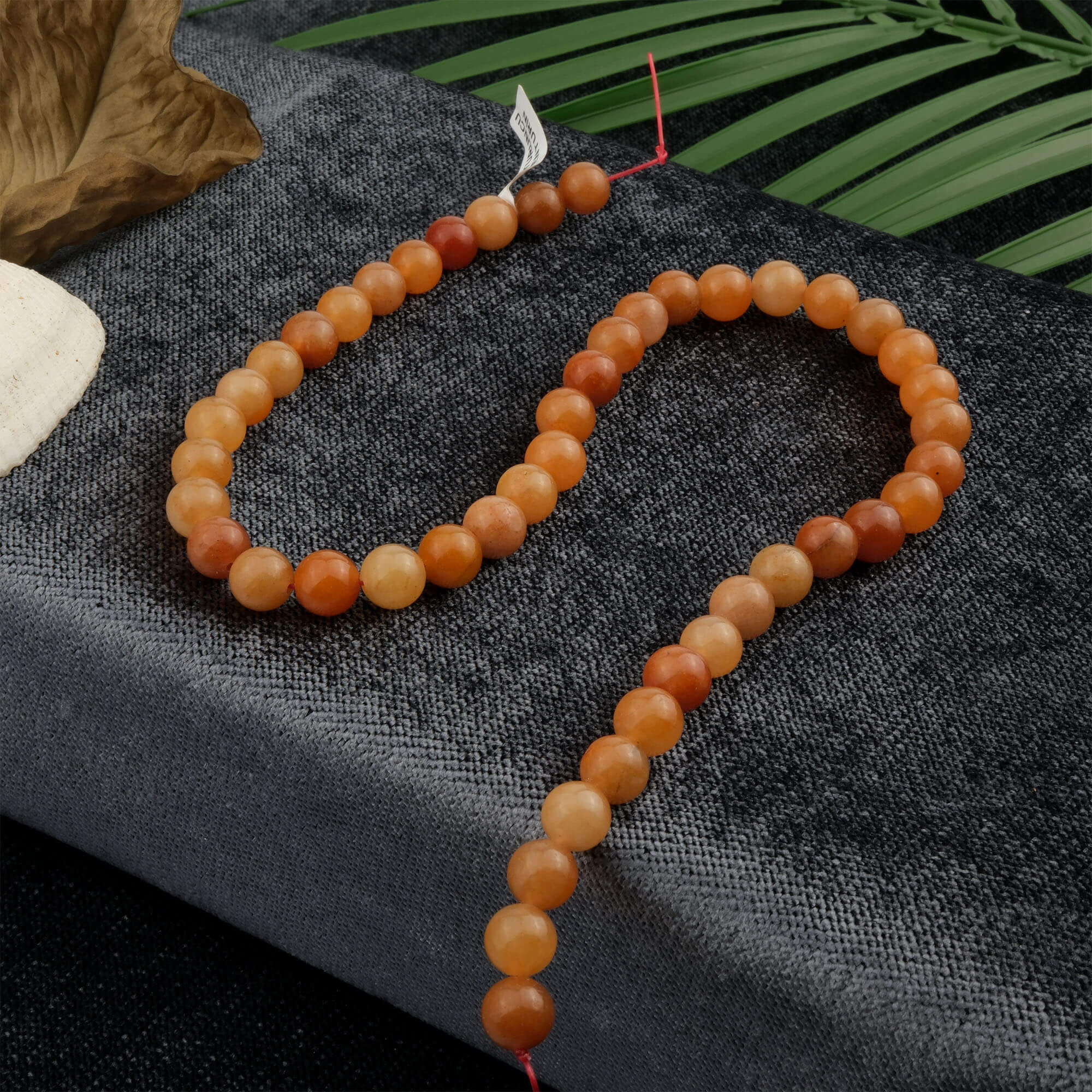 Turuncu Aventurin doğal taş dizi 8mm – canlılık, mutluluk ve bolluk enerjisini destekleyen toptan doğal taş dizi
