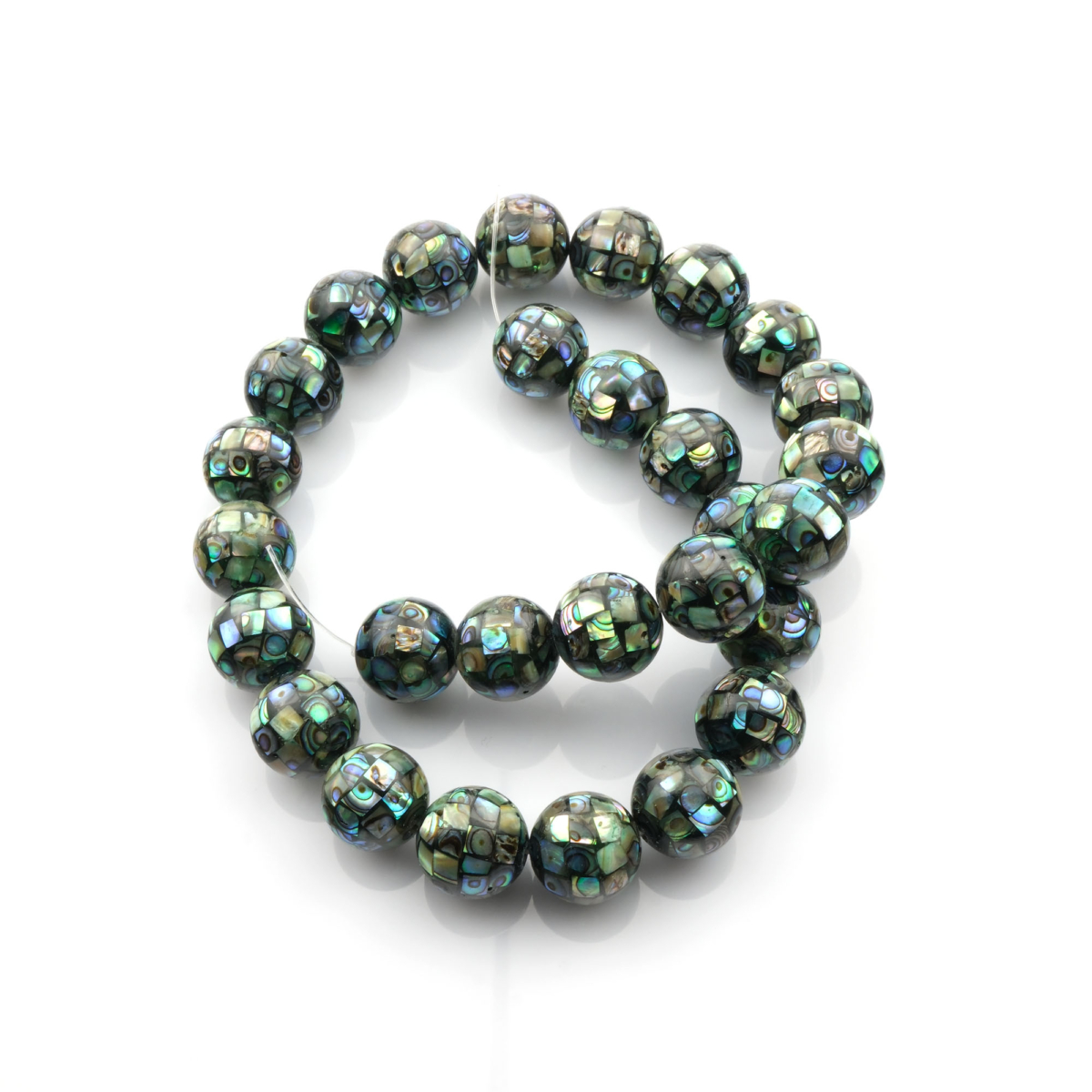 Yeşil Okyanus Sedef doğal taş dizi 14mm – deniz kabuğunun zarafetiyle iç huzur, denge ve doğanın yenileyici gücünü bir araya getiren toptan doğal taş dizi