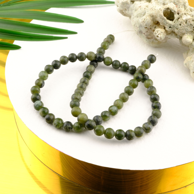Yeşim doğal taş dizi 6mm – yeşilin sakin enerjisini taşıyan, denge ve huzur veren zarif tasarımlar için ideal toptan doğal taş dizi.