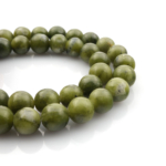 Yeşim toptan doğal taş dizi 8mm – yeşilin huzur verici tonlarıyla şifa, bereket ve denge enerjisi yayan klasik doğal taş modeli.