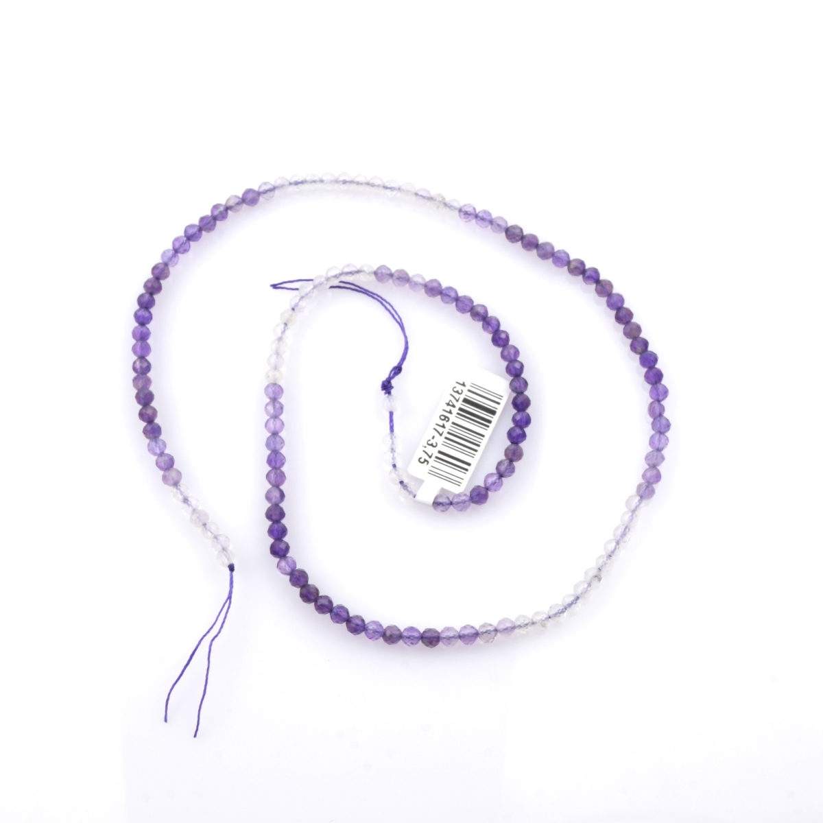 toptan doğal taş dizi ametist, 3mm faset kesimli yapısıyla mor tonların zarif ışıltısını sunan, profesyonel takı üretimi için ideal doğal taş dizi