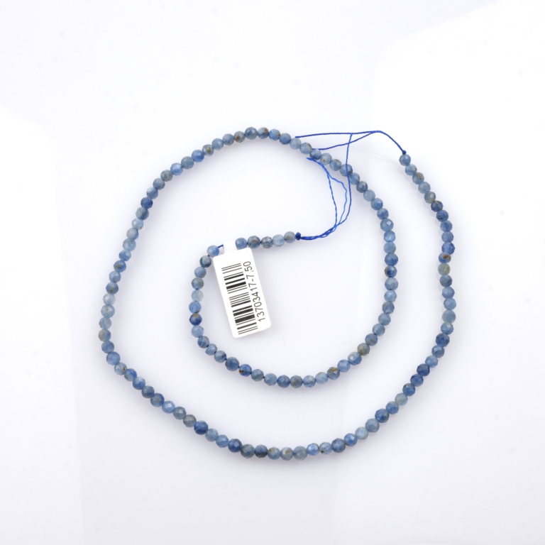 toptan doğal taş dizi kyanit, 3mm faset kesimli yapısıyla mavi tonların kristal berraklığını sunan, profesyonel takı üretimi için ideal doğal taş dizi