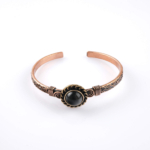 Obsidyen bakır bileklik – negatif enerjiyi emen doğal taş aksesuar