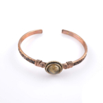 toptan doğal taş bileklik sarı rutil kuvars taşı bakır bileklik, altın rutil iğnecikleriyle güçlü enerji sunan kuvarsın bakırın iletken yapısıyla birleştiği özel tasarım takı