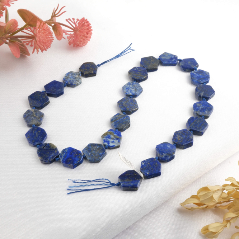 toptan doğal taş dizi lapis lazuli altıgen kesim profesyonel dizim için doğal taş