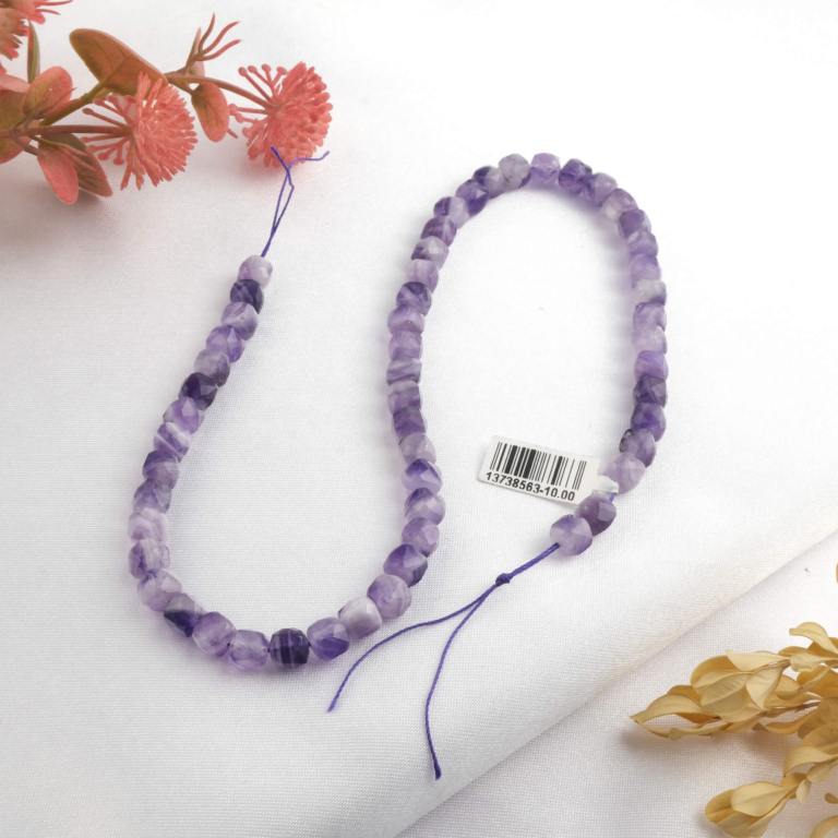 toptan doğal taş dizi ametist 6mm faset küp kesim profesyonel dizim için doğal taş