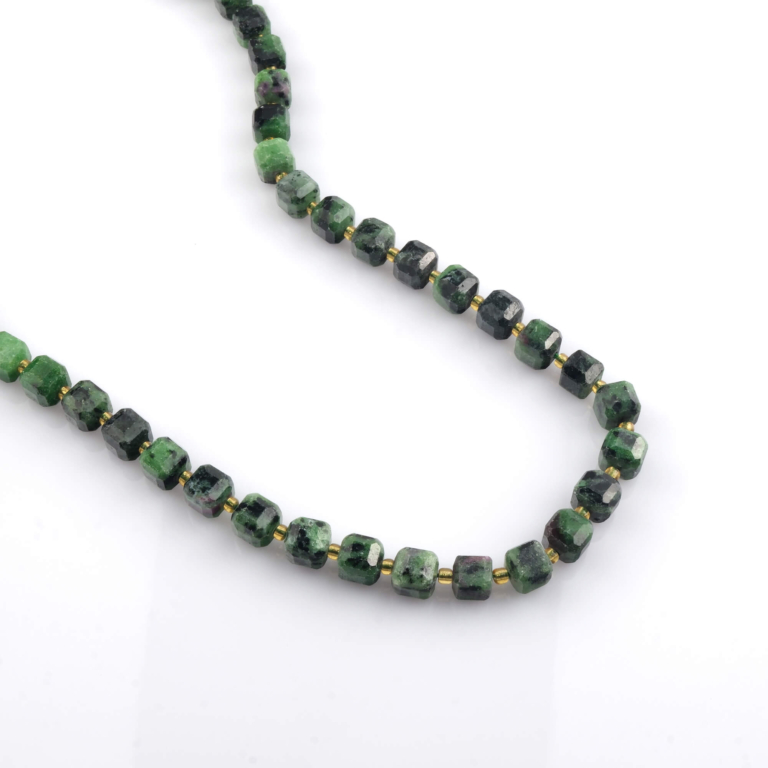 toptan doğal taş dizi anyolit 10mm faset küp kesim profesyonel dizim için doğal taş