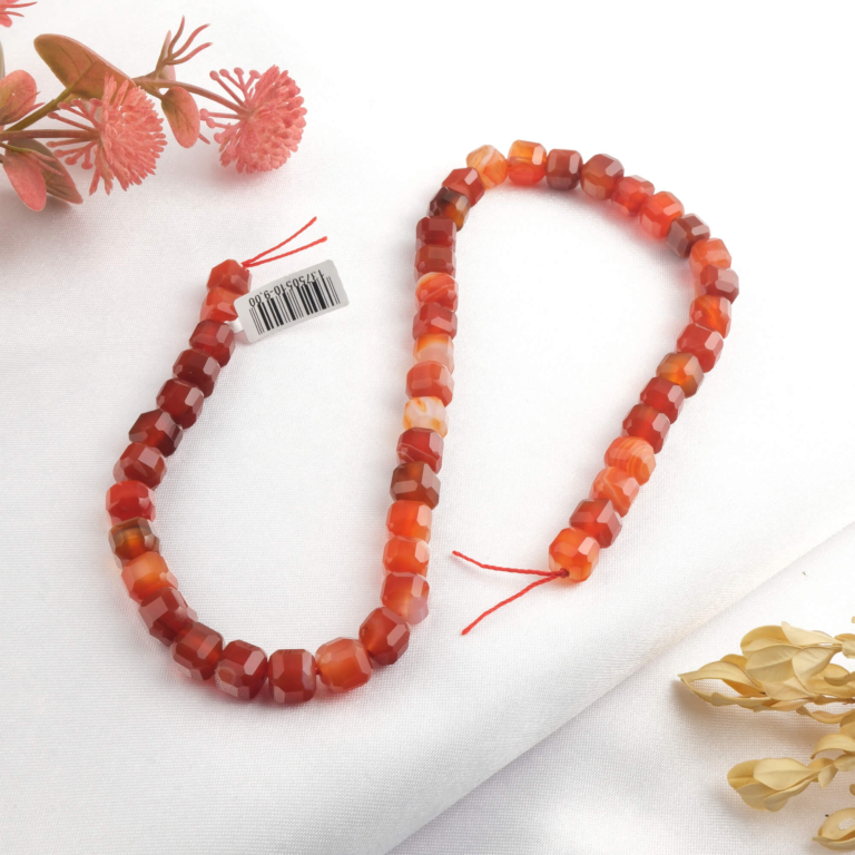 toptan doğal taş dizi kırmızı akik 10mm faset küp kesim profesyonel dizim için doğal taş