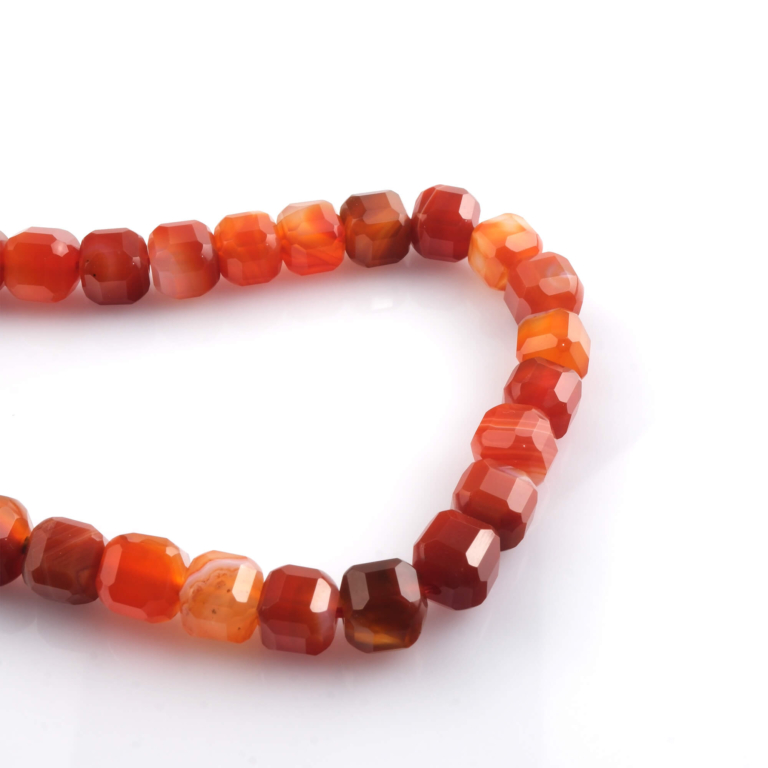 toptan doğal taş dizi kırmızı akik 10mm faset küp kesim profesyonel dizim için doğal taş