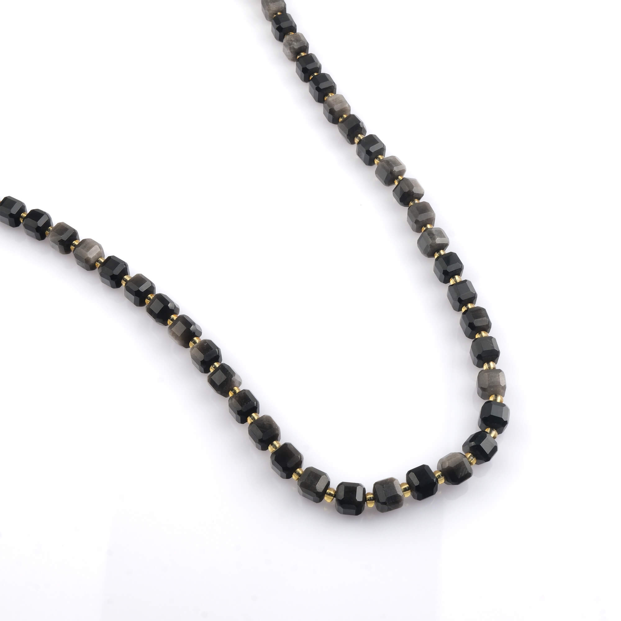 toptan doğal taş dizi obsidyen 6mm faset küp kesim profesyonel dizim için doğal taş