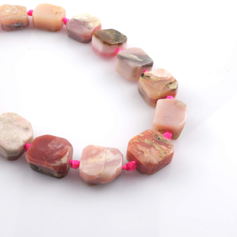 toptan doğal taş dizi pembe opal profesyonel dizim ve enerji çalışmaları için doğal taş