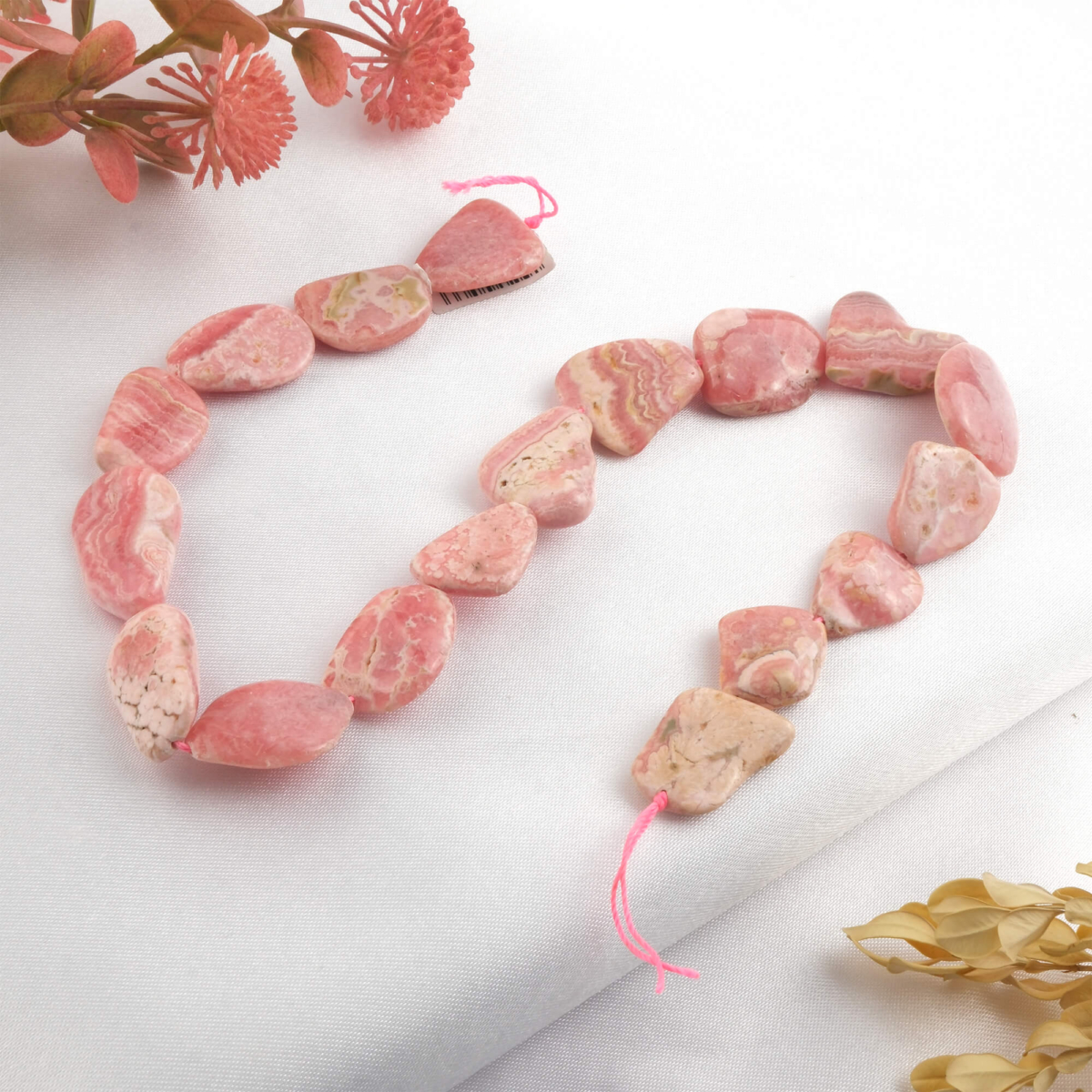 toptan doğal taş dizi rodokrozit profesyonel dizim ve enerji çalışmaları için doğal taş