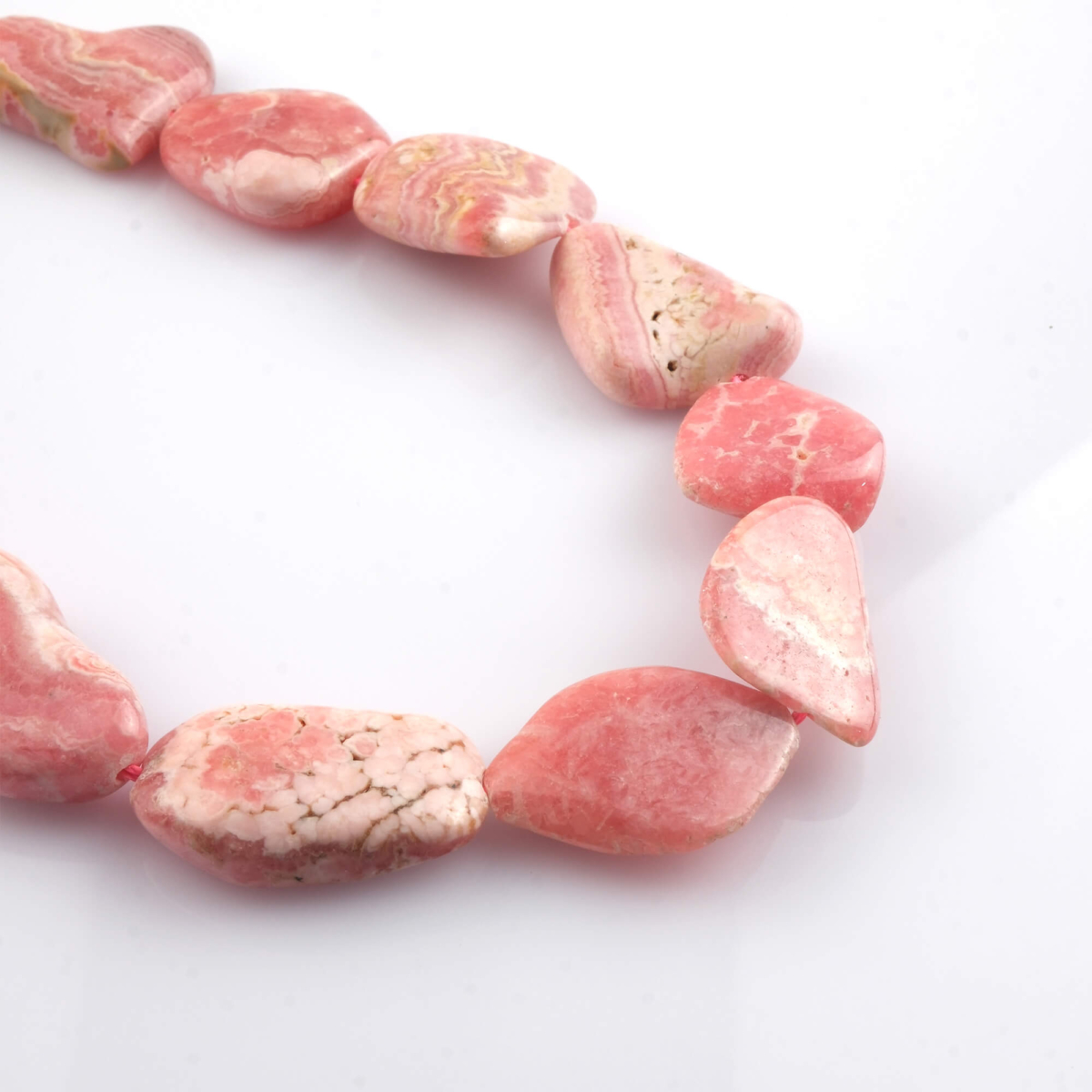 toptan doğal taş dizi rodokrozit profesyonel dizim ve enerji çalışmaları için doğal taş