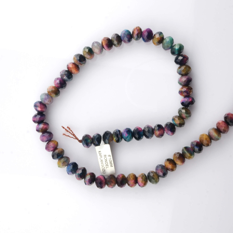 toptan doğal taş dizi kaplangözü 6x10mm rondel kesim profesyonel dizim için doğal taş