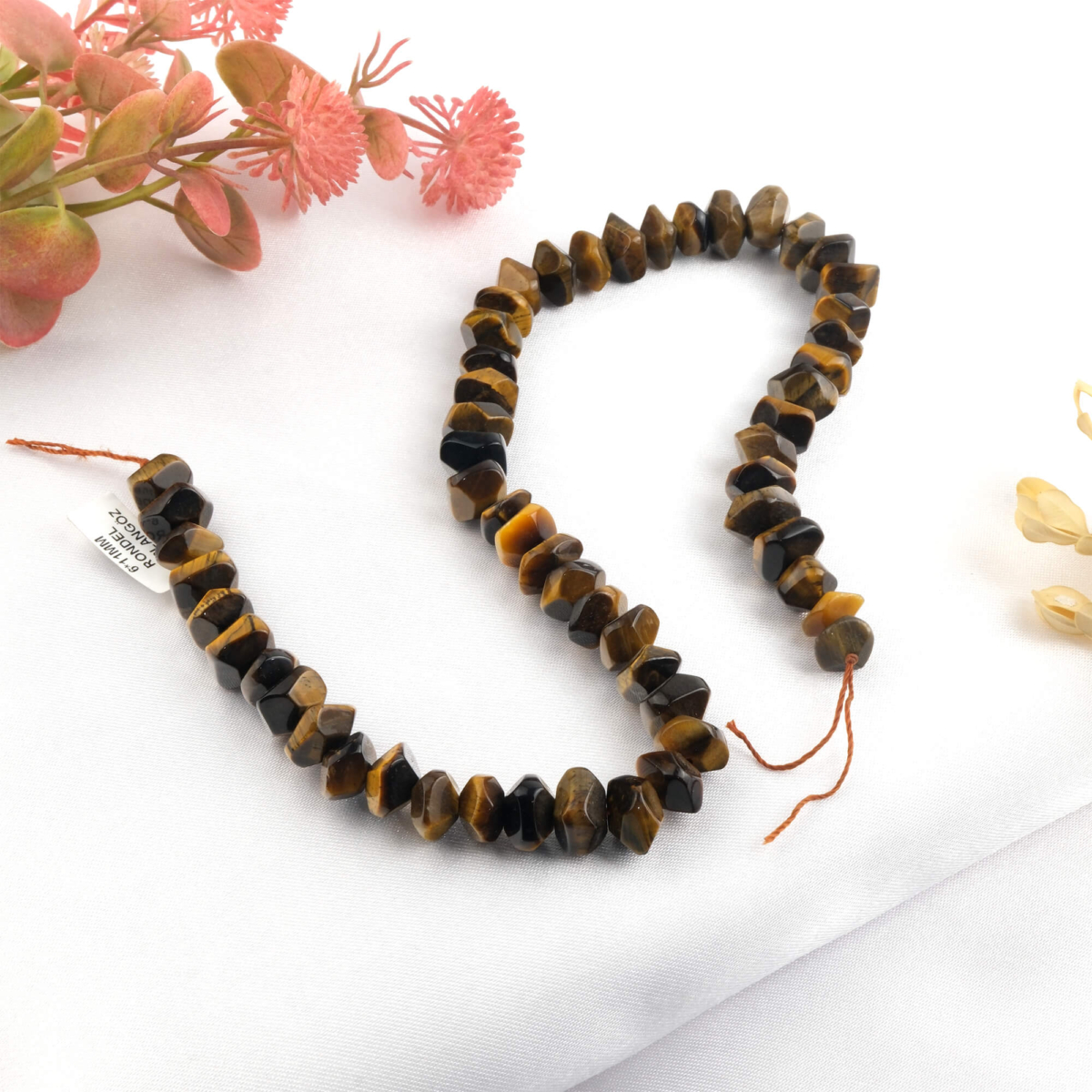 toptan doğal taş dizi kaplangözü 6x11mm rondel kesim profesyonel dizim için doğal taş