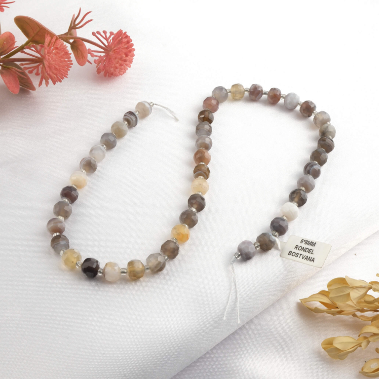 toptan doğal taş dizi bostvana akik 6x8mm rondel kesim profesyonel dizim için doğal taş