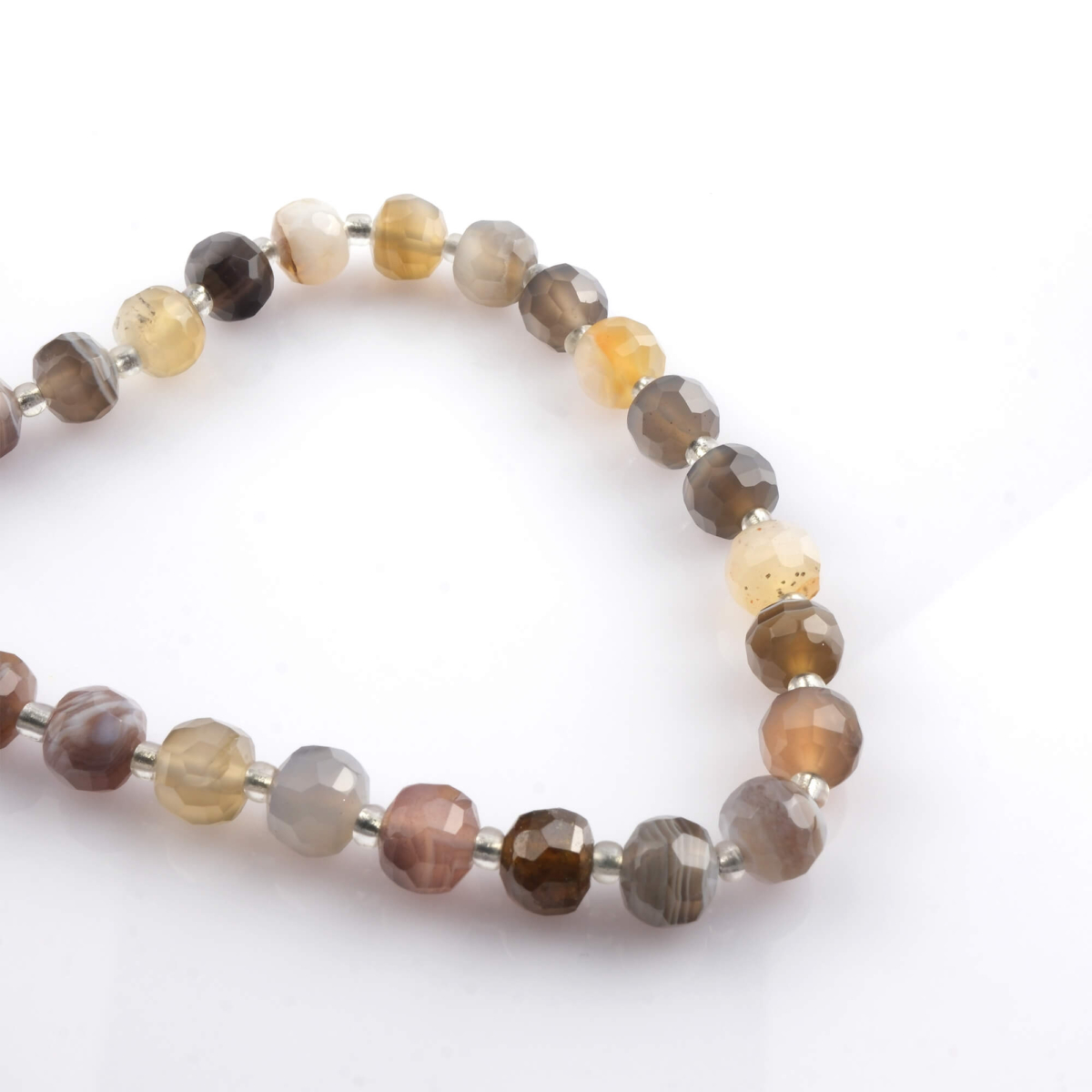 toptan doğal taş dizi bostvana akik 6x8mm rondel kesim profesyonel dizim için doğal taş