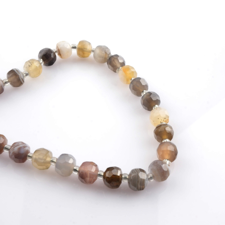 toptan doğal taş dizi bostvana akik 6x8mm rondel kesim profesyonel dizim için doğal taş