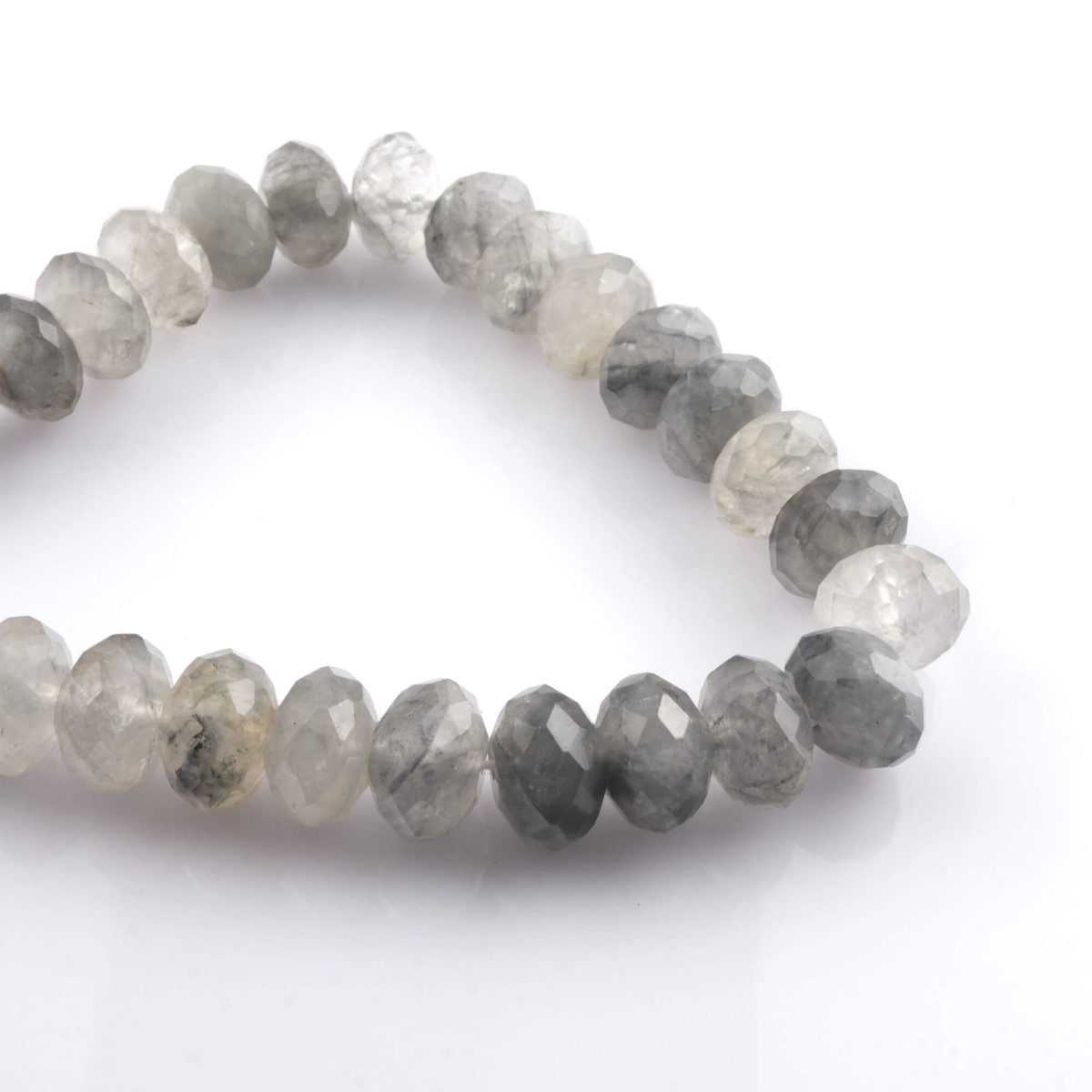 toptan doğal taş dizi rutil kuvars 12x8mm rondel kesim profesyonel dizim için doğal taş