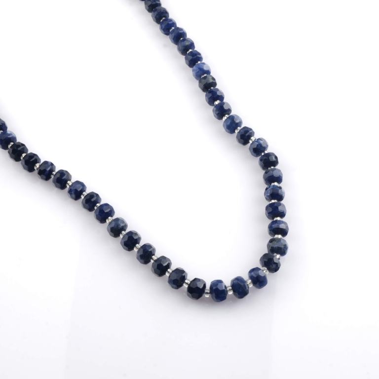 toptan doğal taş dizi sodalit 6x8mm rondel kesim profesyonel dizim için doğal taş