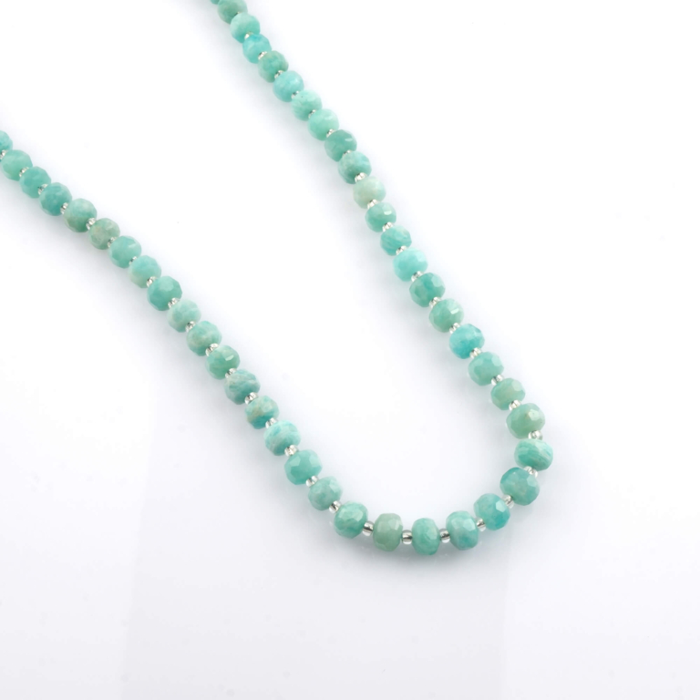 toptan doğal taş dizi amazonit 6x8mm rondel kesim profesyonel dizim için doğal taş