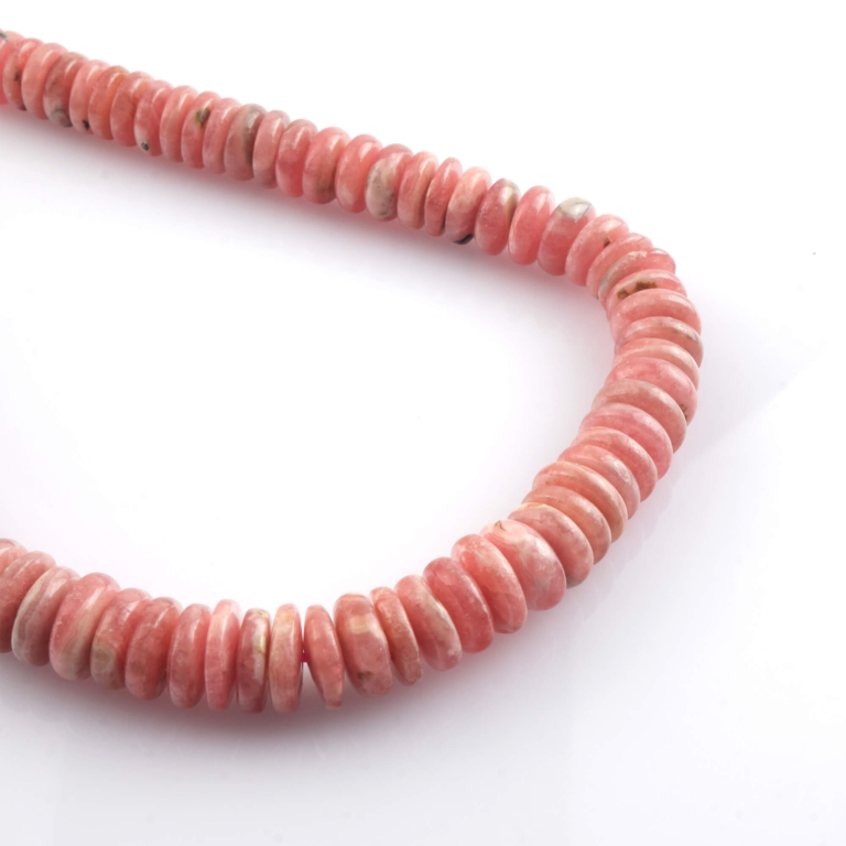 toptan doğal taş dizi rodokrozit rondel kesim profesyonel dizim için doğal taş