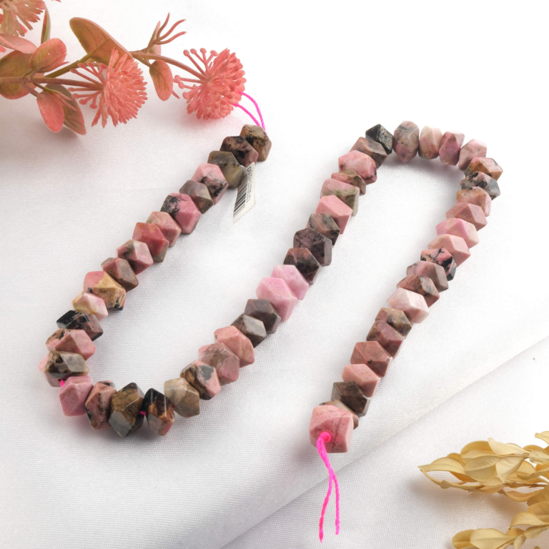 toptan doğal taş dizi rodonit 6x11mm rondel kesim profesyonel dizim için doğal taş