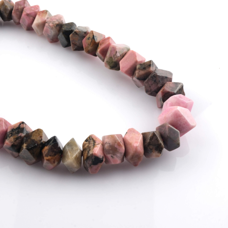 toptan doğal taş dizi rodonit 6x11mm rondel kesim profesyonel dizim için doğal taş