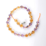 toptan doğal taş dizi sitrin ametist 10mm profesyonel dizim ve enerji çalışmaları için doğal taş