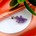 Grape Agate Doğal Taş Ham Gümüş Kolye - Görsel 3
