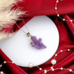 Grape Agate Doğal Taş Ham Gümüş Kolye - Görsel 2