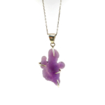 Grape Agate Doğal Taş Ham Gümüş Kolye - Görsel 4