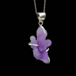 Grape Agate Doğal Taş Ham Gümüş Kolye - Görsel 7