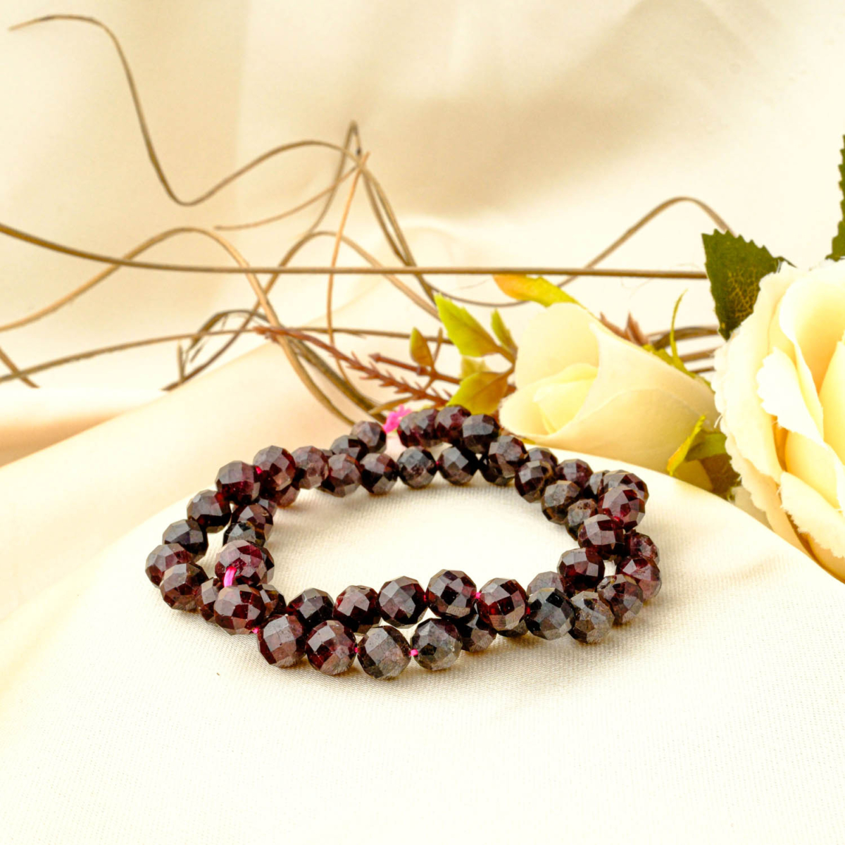Lal (Garnet) Doğal Taş Faset Dizi (6mm)