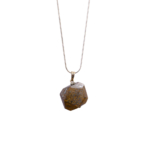 Bronzit Taşı Metal Kolye