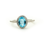 Paraiba Turmalin Doğal Taş Gümüş Bayan Yüzük (1ct) - Görsel 2
