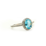 Paraiba Turmalin Doğal Taş Gümüş Bayan Yüzük (1ct) - Görsel 3
