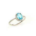 Paraiba Turmalin Doğal Taş Gümüş Bayan Yüzük (1ct) - Görsel 4