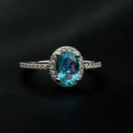 Paraiba Turmalin Doğal Taş Gümüş Bayan Yüzük (1ct) - Görsel 5
